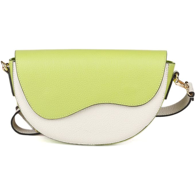 Giulia Monti Schoudertas Grasgroen Lichtbeige