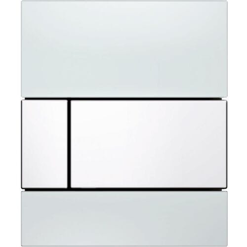 Urinoir Bedieningsplaat TECE Square Glas Wit 10,4x12,4 cm (met witte toetsen)