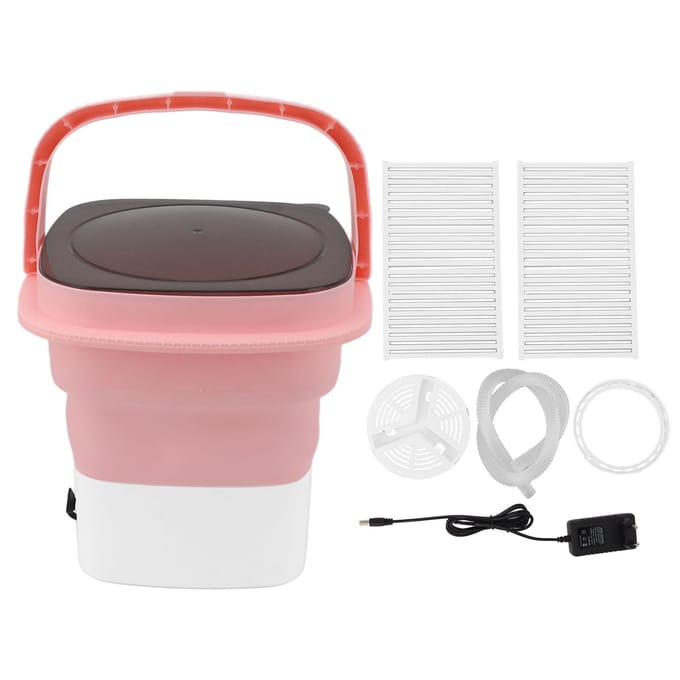 Draagbare Wasmachine Opvouwbare Mini Kleine Draagbare Wasmachine Wasmachine voor Appartement Was roze