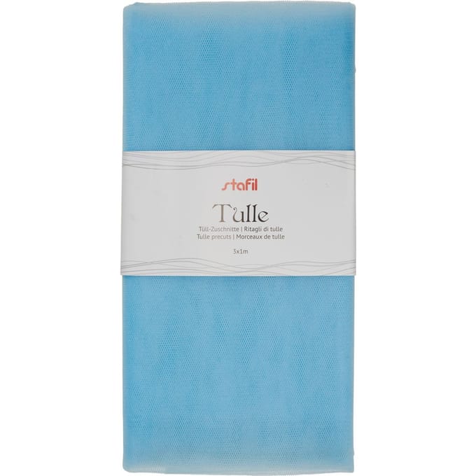 Tule lapje, 3 meter - Hemelsblauw