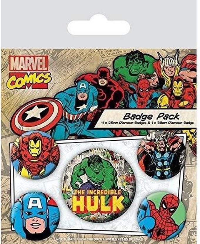 Marvel Comics The Hulk Buttons - Badge Pack met 5 badges