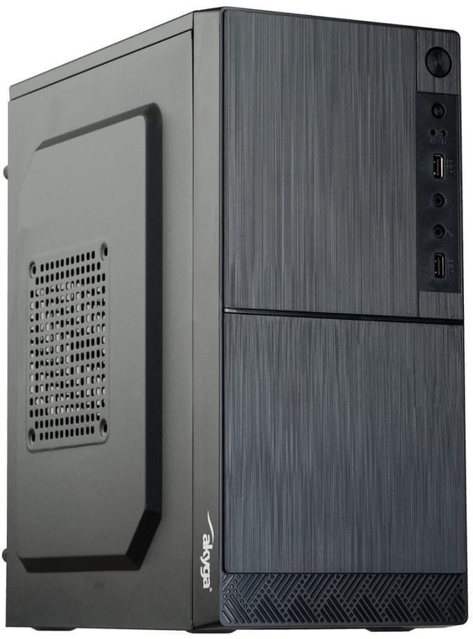 Akyga AK35BK Serie - Micro ATX Behuizing - Zwart - 2xUSB 2.0 - Zonder Voeding