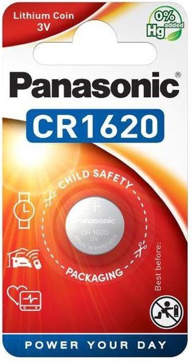 Panasonic CR1620 Lithium 3V Lithium Batterij Knoopcel 12 stuks