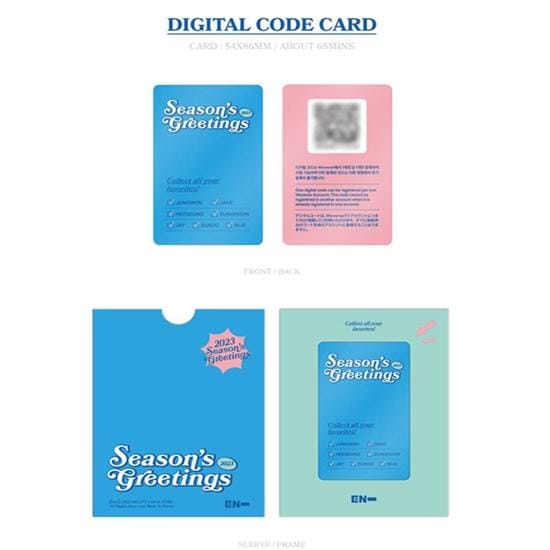 Enhypen Season's Greetings 2023 avec Weverse POB gray