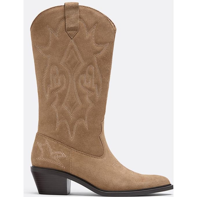 Stradivarius Cowboylaarzen leer  BEIGE 40