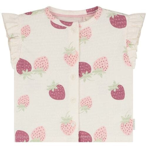 Prénatal newborn shirt - Meisjes - Ivoor wit - Maat 68