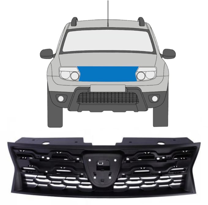 Grill voor Dacia Duster 2013-2017