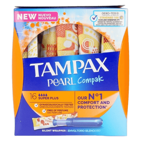 Tampax Pearl Compak - Tampons - Super Plus - 3 in 1 - 16st