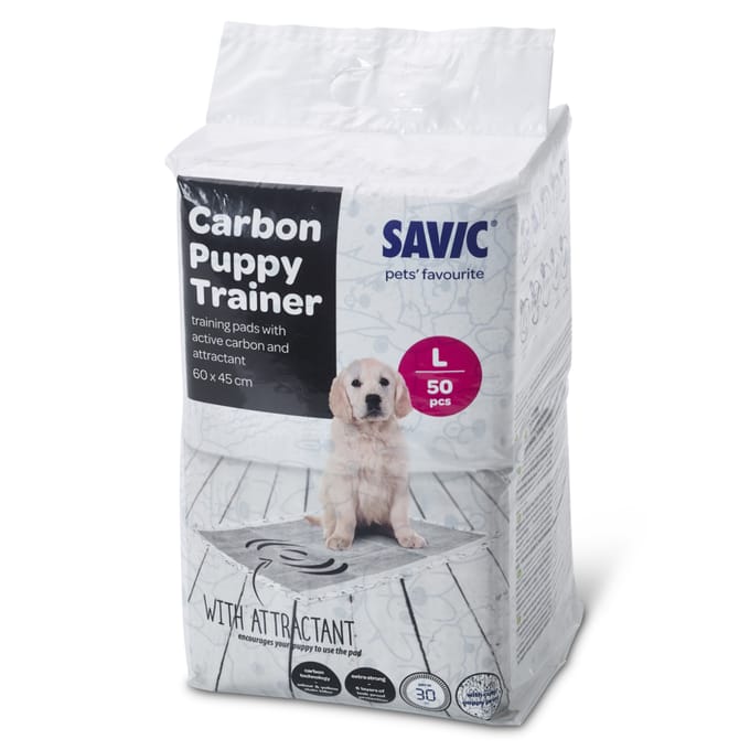 50 stuks Large (60x45cm) Savic Puppy Trainer Pads Met Active Koolstof