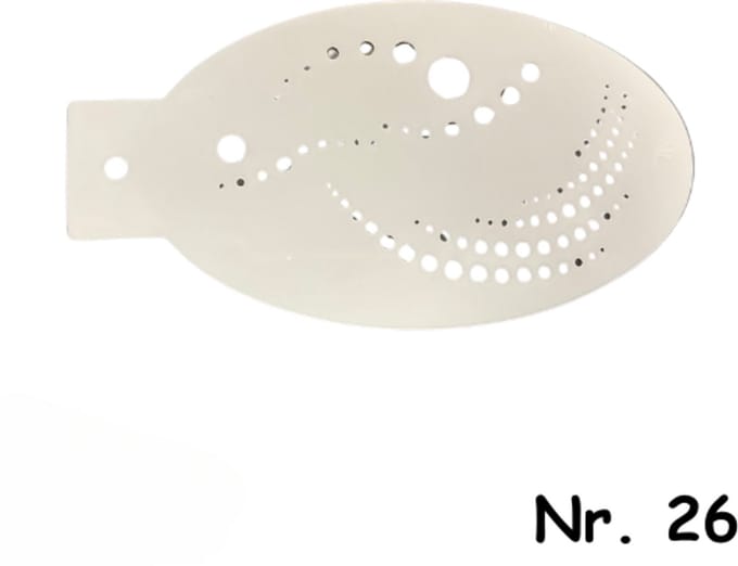 Schminksjabloon - stippen spiral (nr. 26) - 12cm