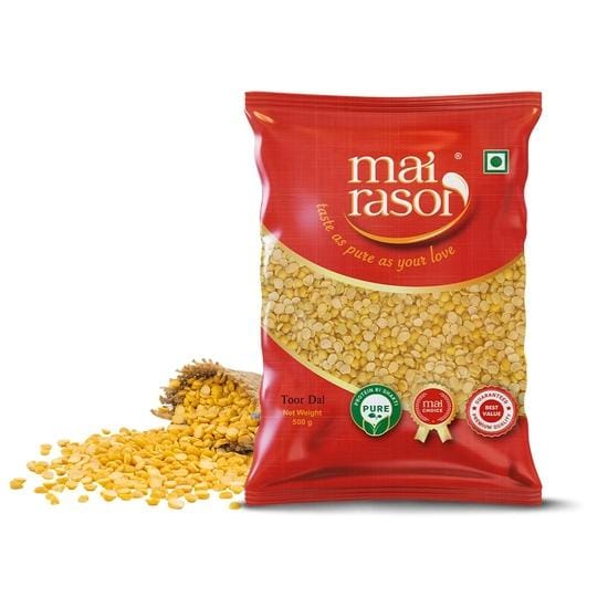 MAI RASOI Toor/Tur/Arhar Dal Ongepolijst 500g Zakje beige