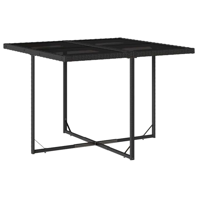 vidaXL - 9-delige - Tuinset - poly - rattan - zwart