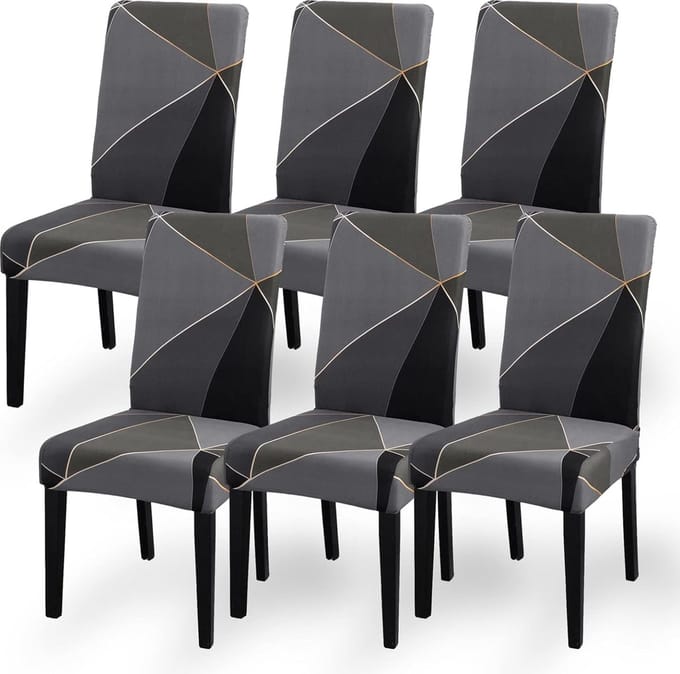 Eetstoelhoezen Set van 6 - Bescherming en Vernieuwing - Geschikt voor Diverse Stoelen