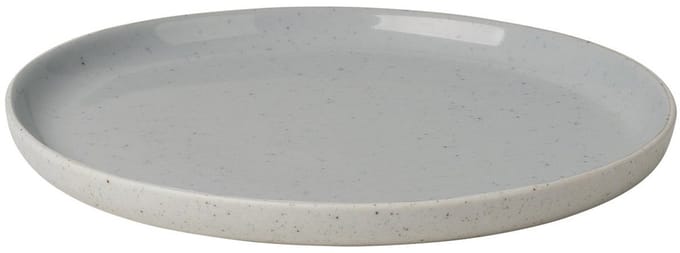 Sablo Stone Plat Bord | Lichtgrijs / Blauw | Stoneware