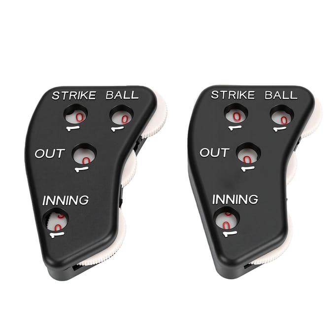 Compteur de Baseball ABS à 4 cadrans pour arbitre, pour enregistrer les retraits, les manches, les balles et les strikes 2pcs