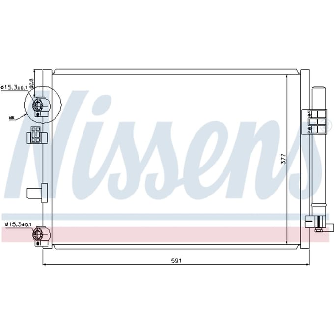 Condensor, airconditioning NISSENS 940182