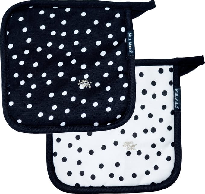 Melli Mello - Nora Dots - Pannenlappen 2 Stuks - Katoen - Polkadot - 21x21 cm