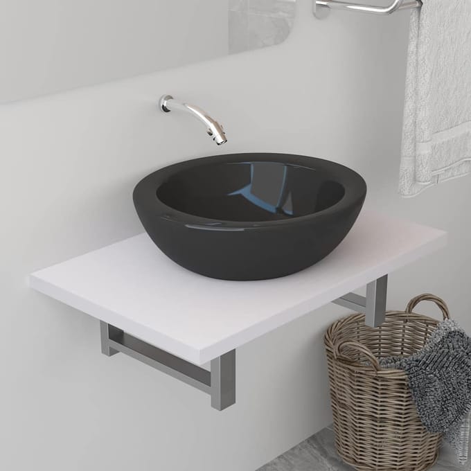 Étagère Murale de Salle de Bain Blanche 60 x 40 x 16,3 cm