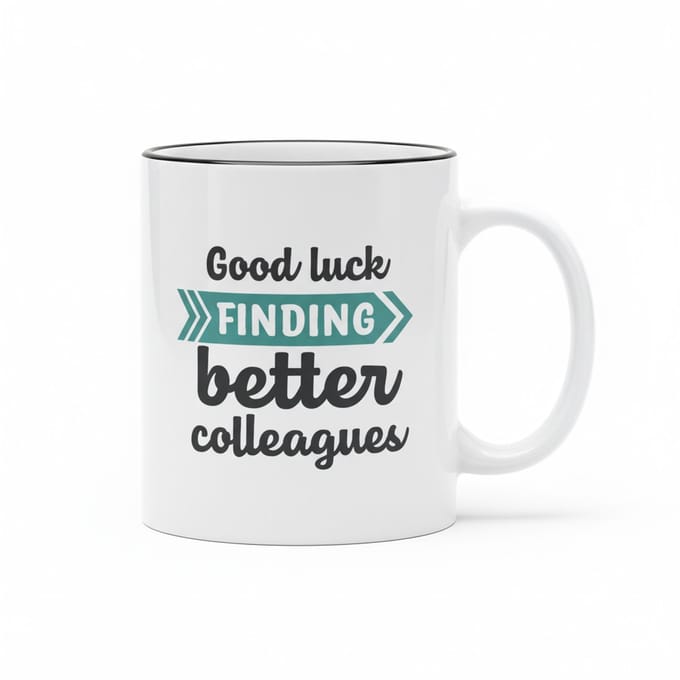 Grappige Afscheid Koffiemok 330ml – “Good Luck Finding Better Colleagues” – Perfect Afscheidscadeau voor Collega’s