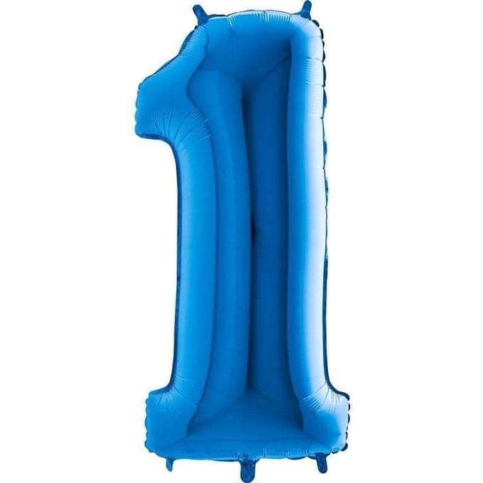 Ballon en Aluminium Chiffre 1 Bleu - 102 Cm Grabo