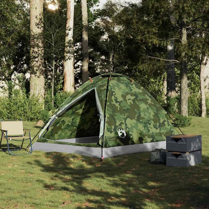 vidaXL - Koepeltent - 4-persoons - waterdicht - camouflage
