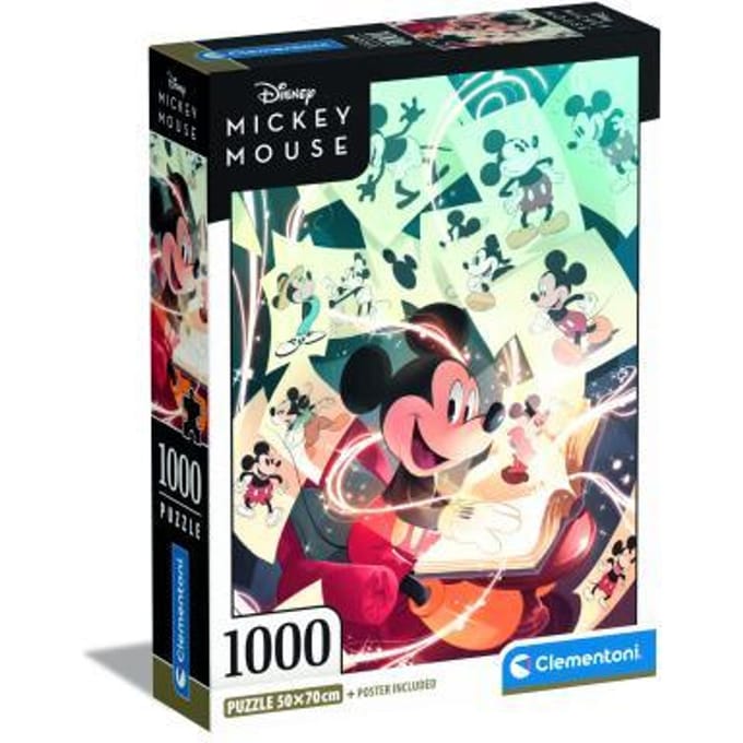 Clementoni - Puzzel - 1000 stukjes - Disney Mickey Mouse - Tekenaar - met poster - vanaf 14 jaar