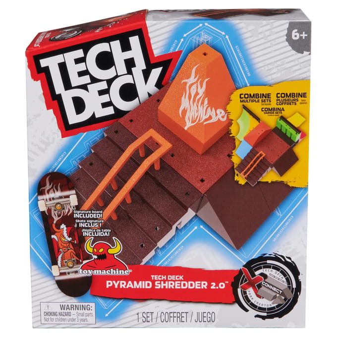 Tech Deck X-Connect - Pyramid Shredder 2.0 - Aanpasbare Ramp-set met vingerskateboard