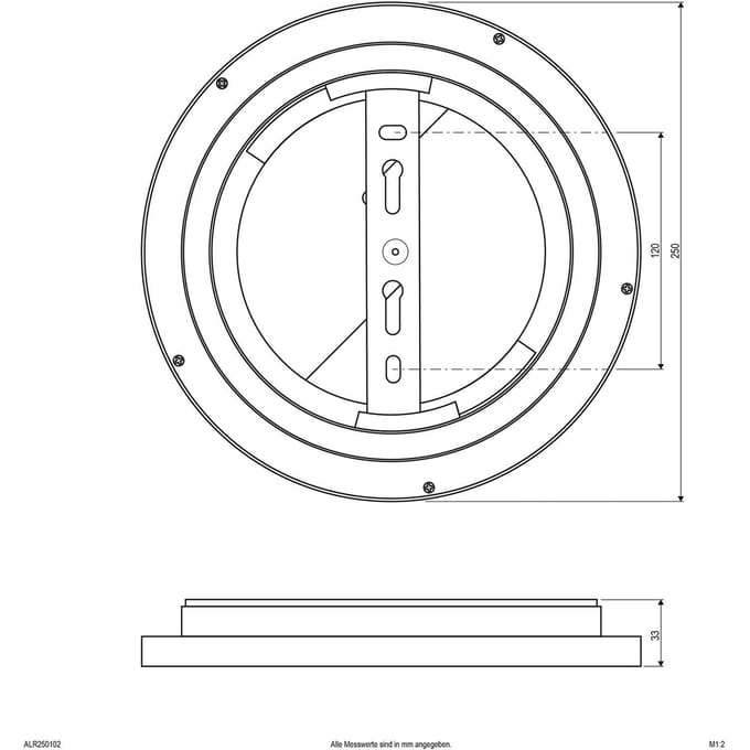 EVN ALR LED paneel wit 12W Ø25cm 3.000K