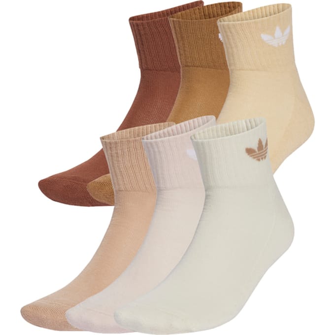 Adidas Originals Mid Ankle 6er Pack Sokken Wit