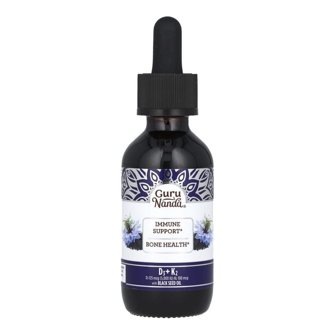 GuruNanda, D3 + K2, Zwarte Zaadolie, 2 fl oz (59 ml)