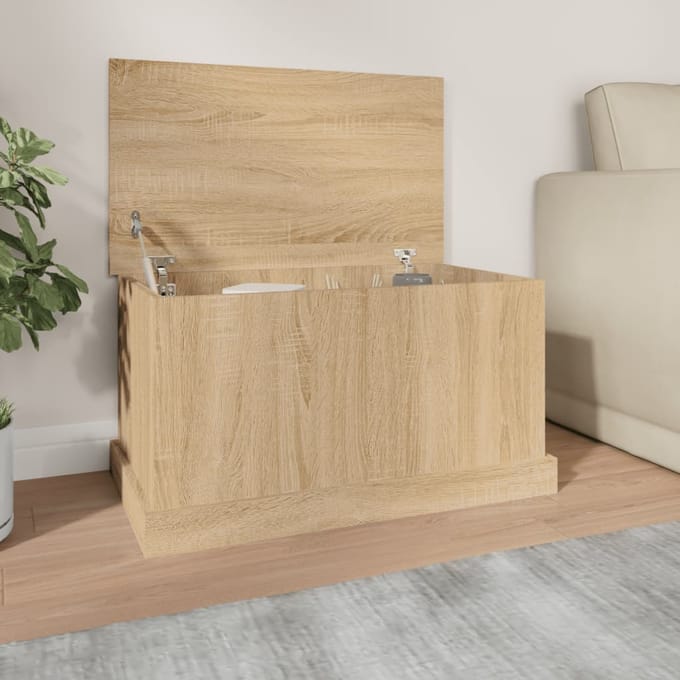 vidaXL - Opbergbox - Sonoma - Eiken - 70x40x38 - cm - Bewerkt - Hout