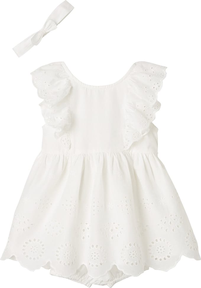 Vertbaudet Ceremonieset voor baby met jurk, bloomer en haarband