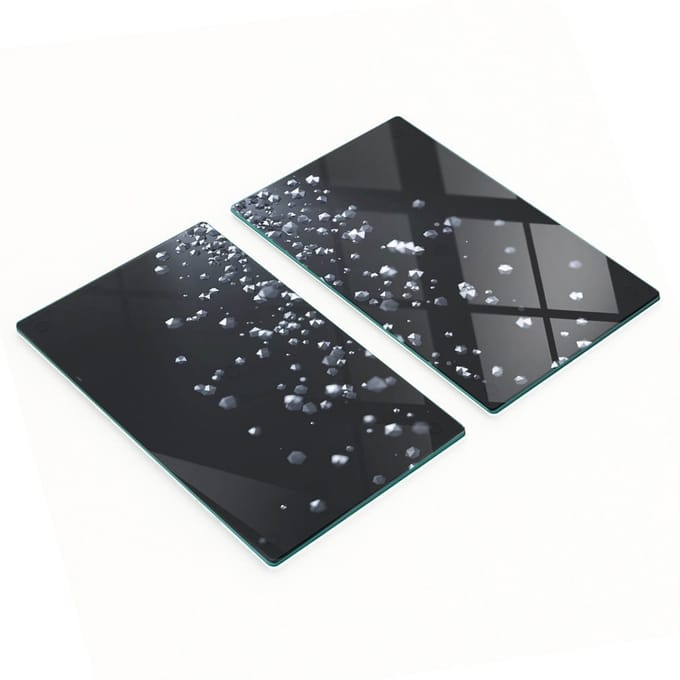 Multifunctionele decoratieve keukenplanken van gehard glas, 3D-formaat, 2x30x52 cm