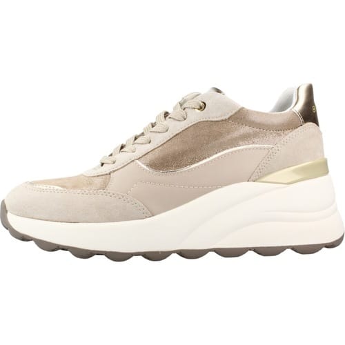 GEOX SPHERICA EC13 DAMES Sneakers - LICHT GOUD/LICHT BEIGE - Maat 37