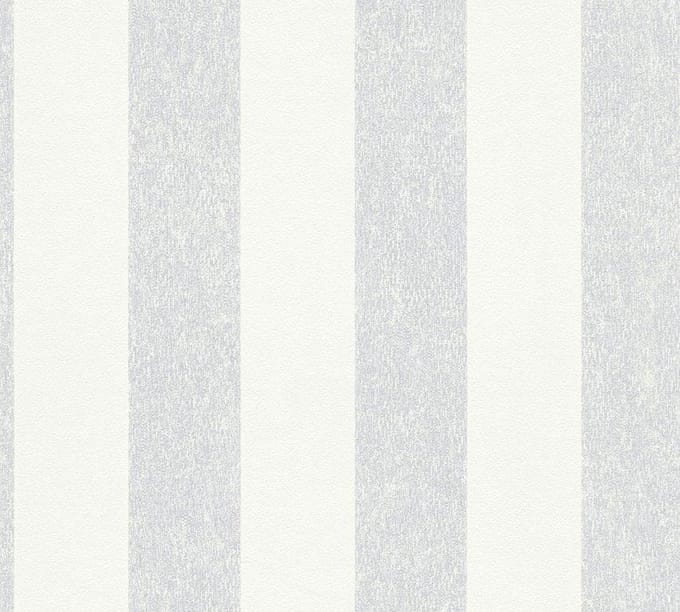 STREPEN BEHANG | Modern - zilver wit - A.S. Création Attractive 2