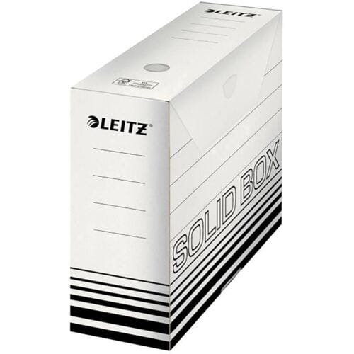Leitz Opbergdoos 6128-00-01 10 cm x 25.7 cm x 33 cm Karton (dun) Wit, Zwart 10 stuk(s)