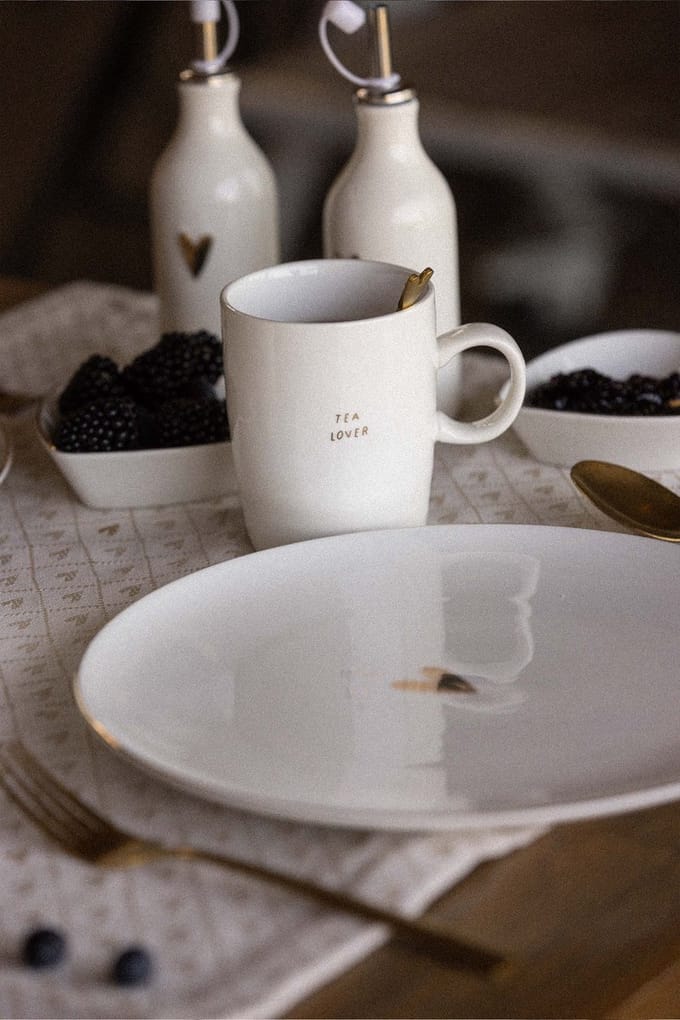 Zusss Theemok Tea Lover Wit/Goud Wit