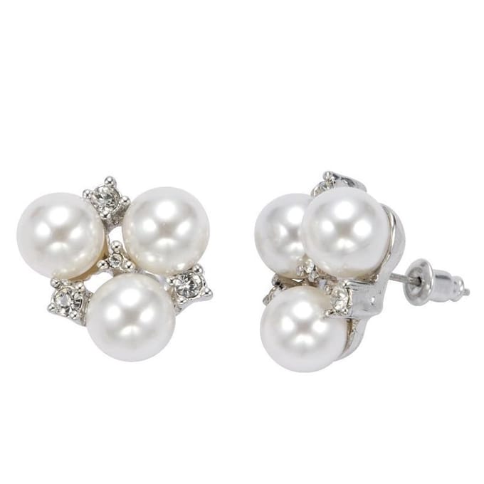 Behave - Oorstekers met parels en steentjes - Elegante accessoires