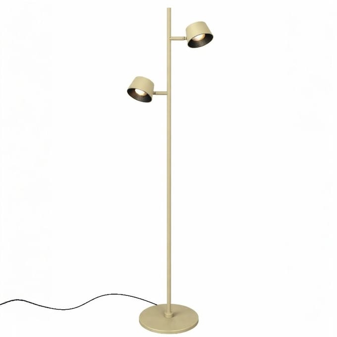 Freelight Vloerlamp Cugino Olijf Groen 2 Lichts incl. Dimmers 140cm
