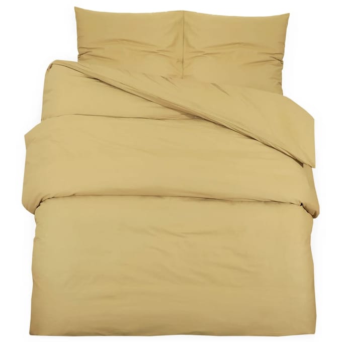 vidaXL - Dekbedovertrekset - lichtgewicht - 200x220 - cm - microvezel - taupe