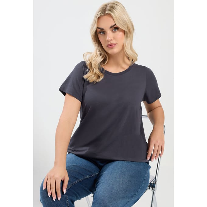 Yours Donkergrijs Core Tshirt Size 66-68
