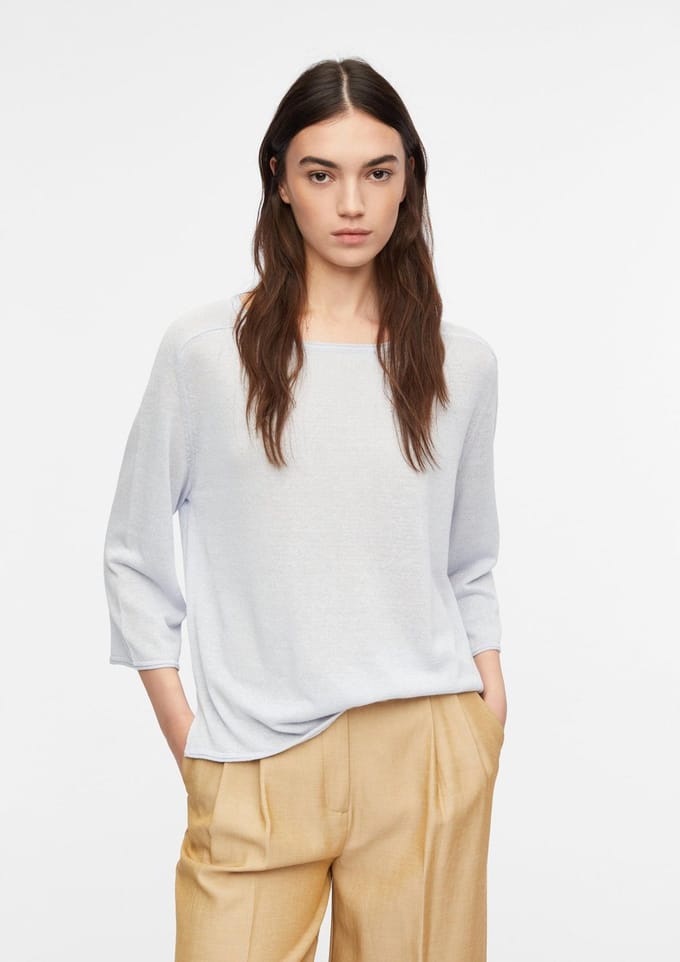 T-shirt van rekbaar materiaal dames COMMA