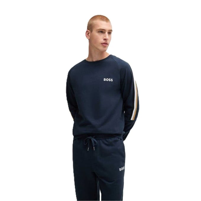 Boss Heren Stripe Jas (Donkerblauw)