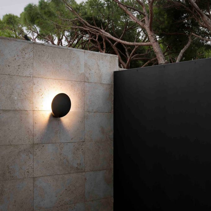 FARO BARCELONA LED buitenwandlamp Lotus in Antraciet
