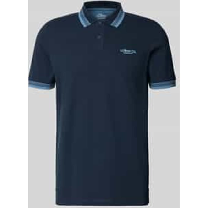 s.Oliver - male - Piqué poloshirt met contrasterende details