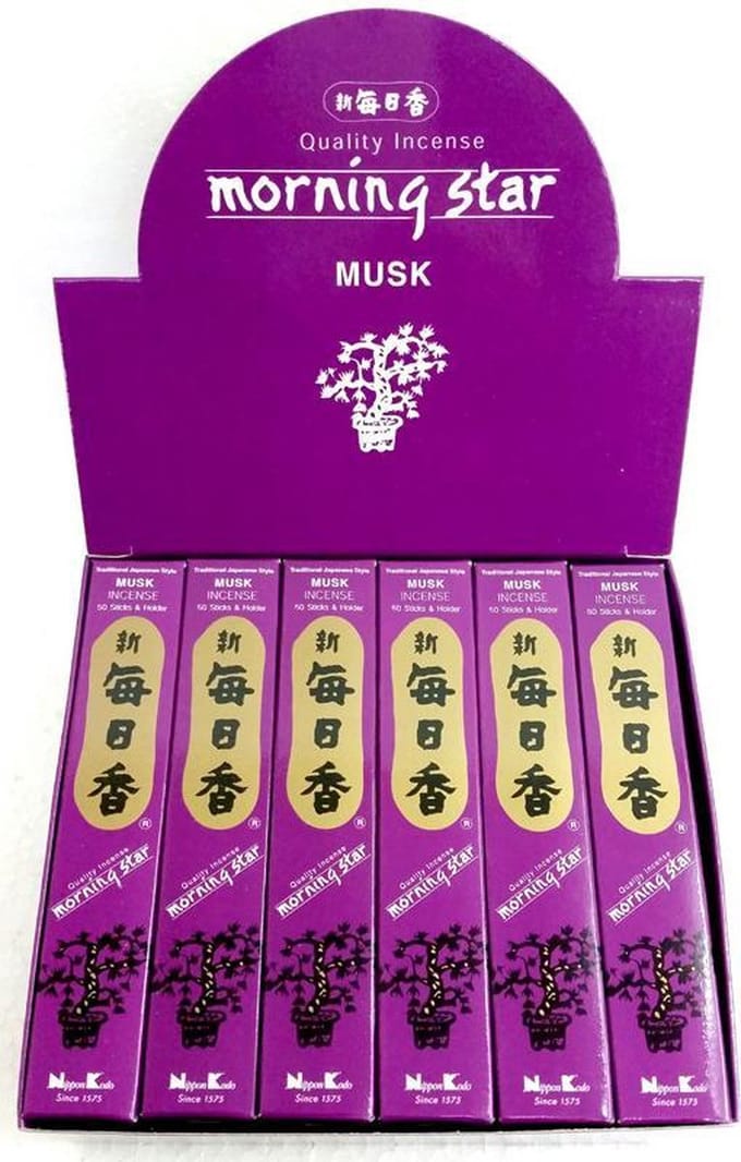 Nippon Kodo Morning Star - Musk - Japanse wierook - 12-pack