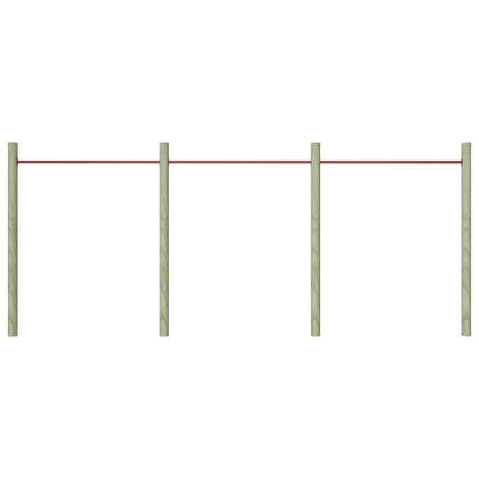 vidaXL Rekstokken 3 st 125 cm staal rood