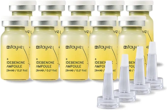Stayve Idebenone Ampul / 10x 8ml antioxidantampullen met 4 doseerhulpstukken