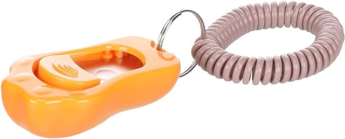 Puppy Clicker - Honden Trainingsclicker - Puppy Training - Verstelbare Toonhoogte - 65 x 4 x 25 cm - Oker