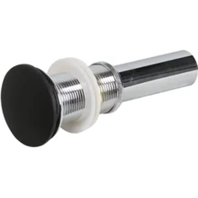Aquavive Wastafelplug Solid Surface Black Waste - Metaal - Cilinder - Mat Zwart - 6,6x6,6x9cm
